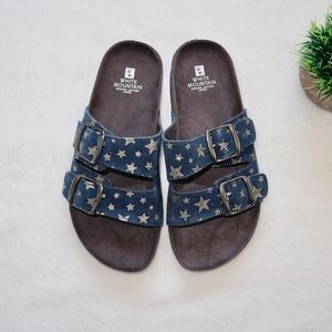 Super Comfy Navy/Star Sandals